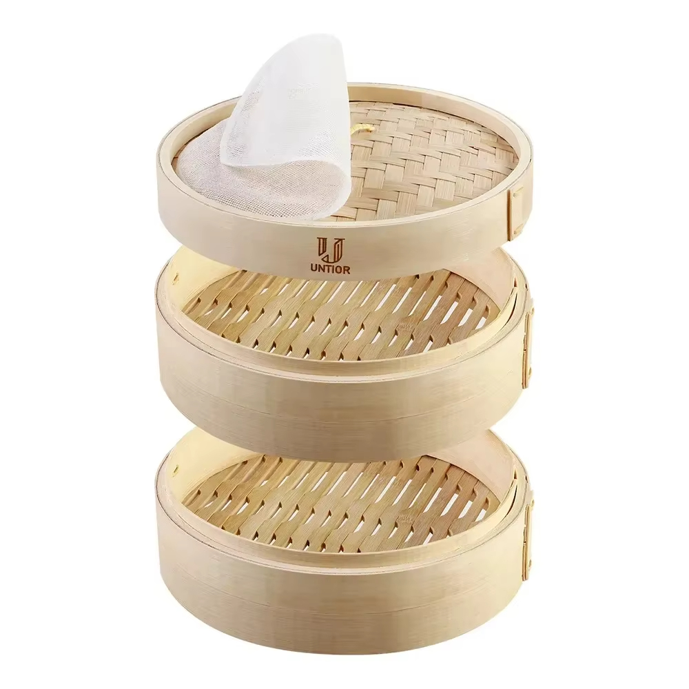 Bao Steamer Bamboo - Vaporizador de alimentos de bambu de