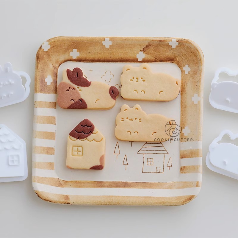 Bunny Cake Mold - Animais dos desenhos animados cortador de