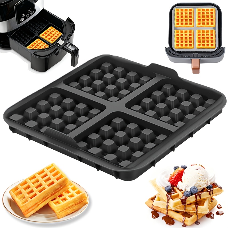 Mini Pancake Griddle - Forma Quadrada para Waffles, Panela Antiaderente