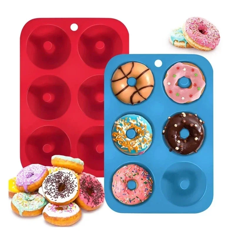 Donut Mold Silicone - 1/2 pçs silicone muffins donut molde