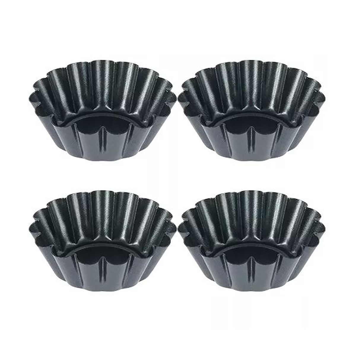Egg Waffle Pan - Conjunto de 4 Formas Redondas Antiaderentes