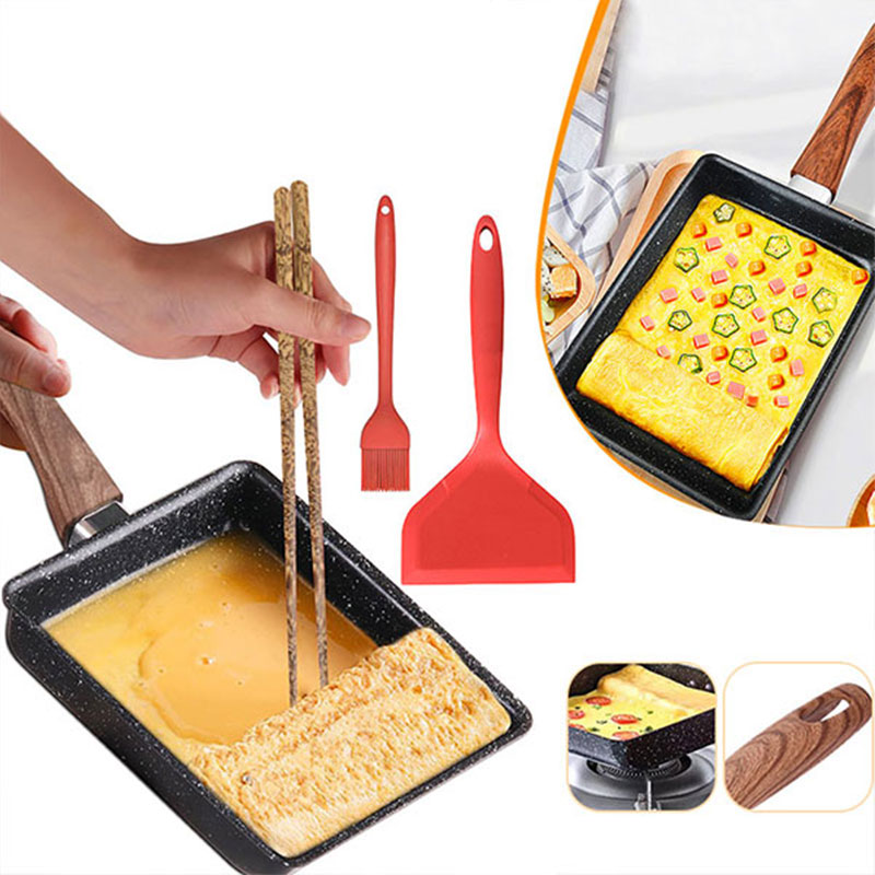 Egg Waffle Pan - Tamagoyaki japonês omelete pan antiaderente ovo