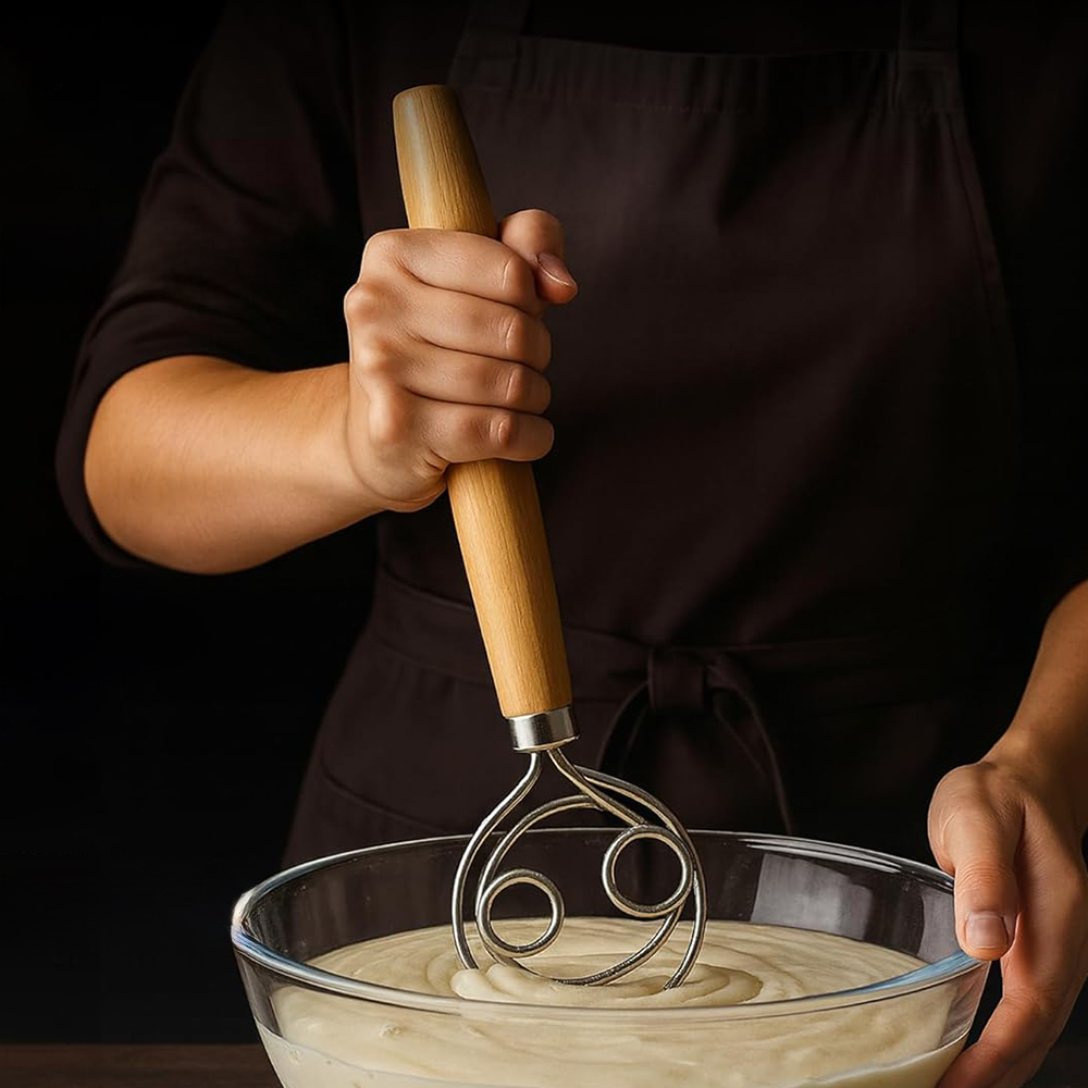 Danish Pancake Pan - Batedor de Massa em Aço Inoxidável