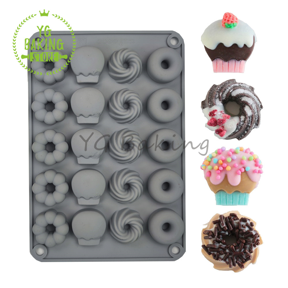 Donut Mold Silicone - Dorica-3D Mini Molde De Silicone, Donut