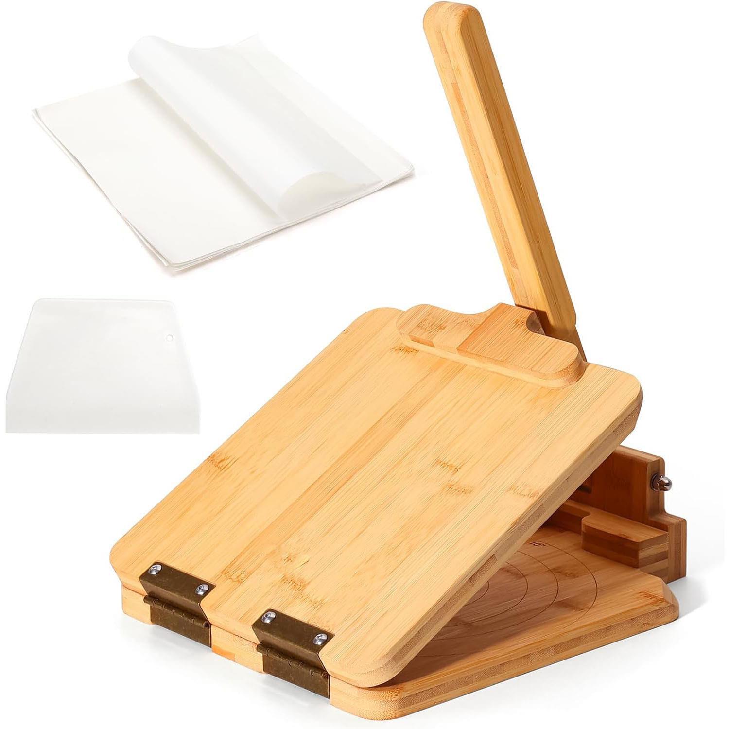 Dumpling Press Set - Prensa para fazer tortilhas de bambu