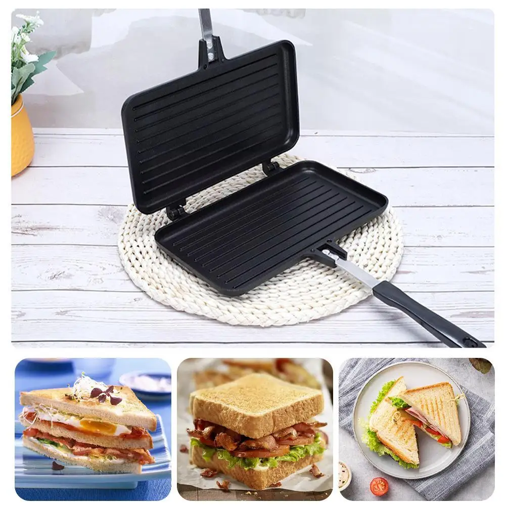 Mini Pancake Griddle - Frigideira Dupla Face, Antiaderente, Sandwich Maker,