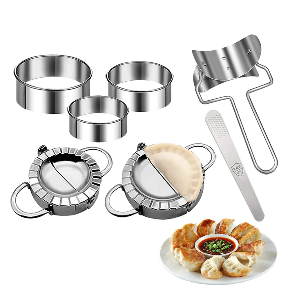 Dumpling Press Set - Molde de bolinho de aço inoxidável,