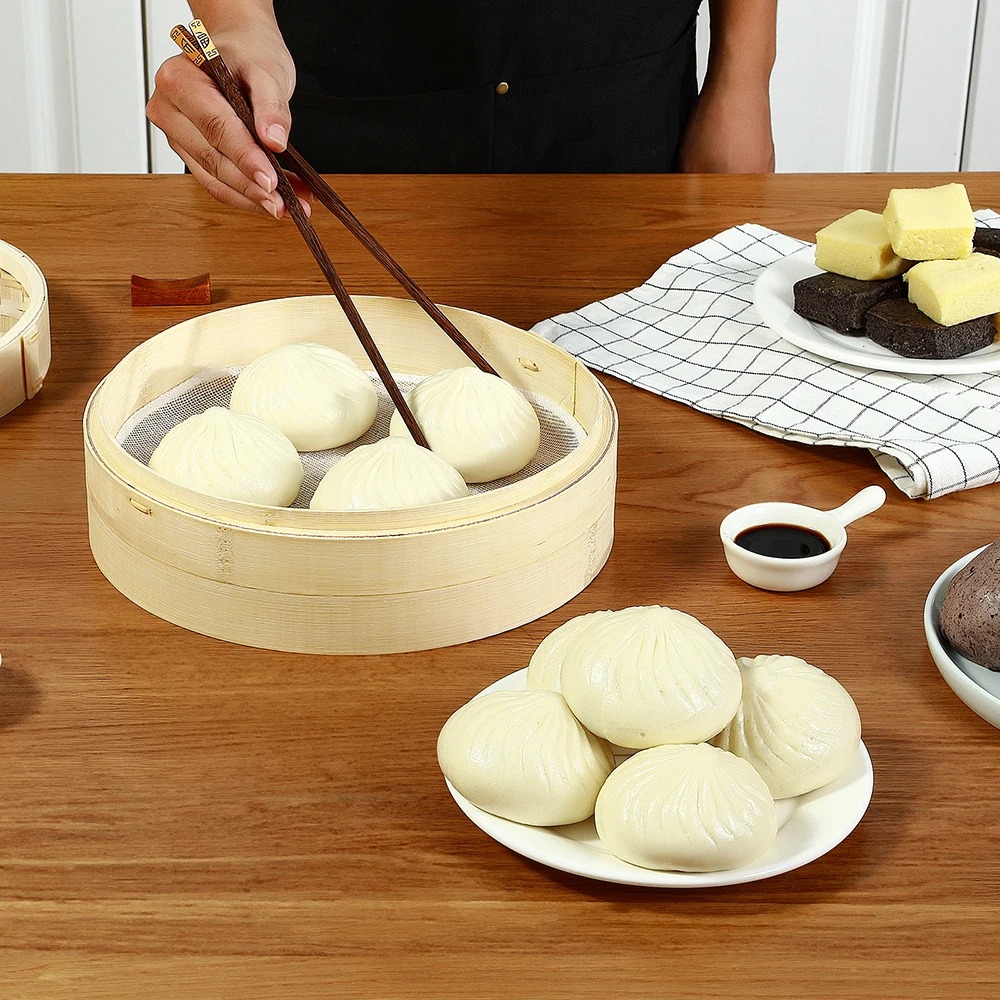 Cesta De Vapor De Bambu Com Ta - Bao Steamer Bamboo avaliação e preço