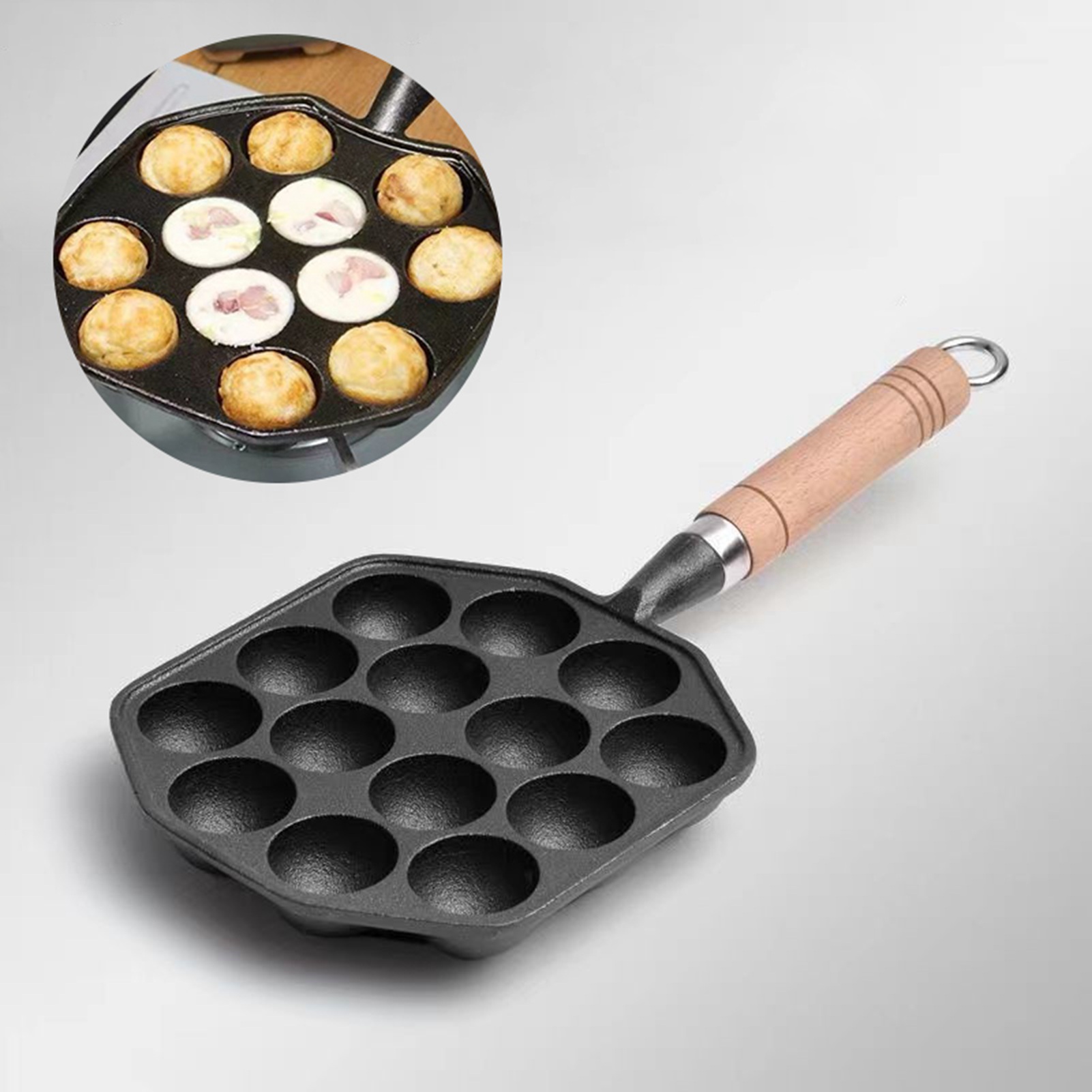 Panela de ferro fundido antiad - Egg Waffle Pan avaliação e preço