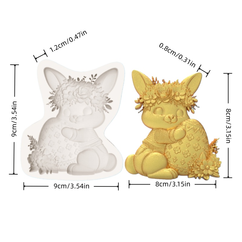 Molde de Silicone para Decoraç - Bunny Cake Mold avaliação e preço