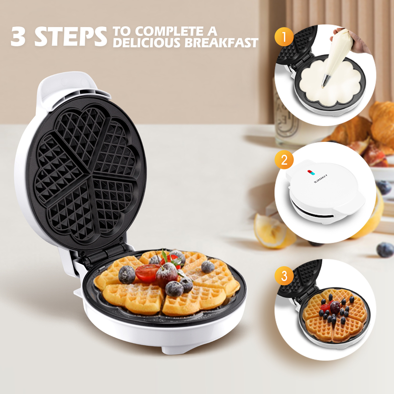 Moldes de waffle para café da  - Egg Waffle Pan avaliação e preço
