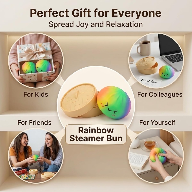 Brinquedo Anti-stress Glitter  - Bao Steamer Bamboo avaliação e preço