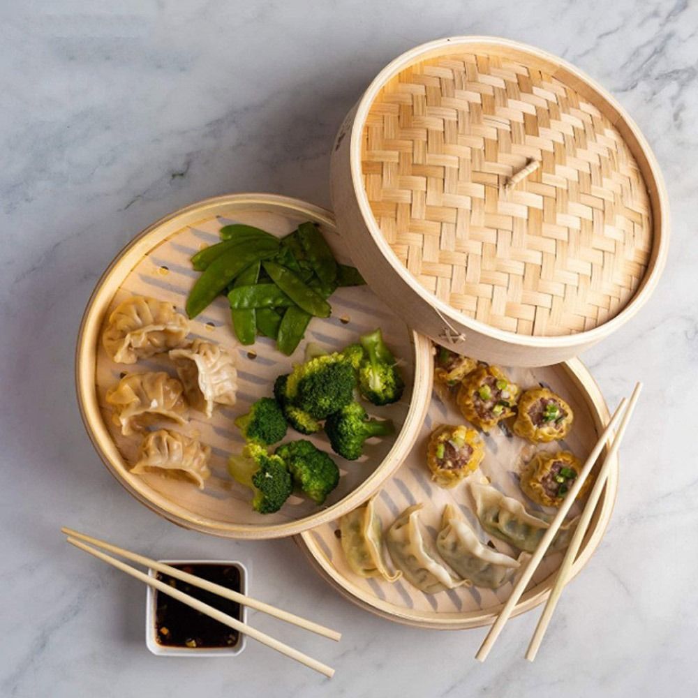 Vaporera Chinesa de Bambu com  - Bao Steamer Bamboo avaliação e preço