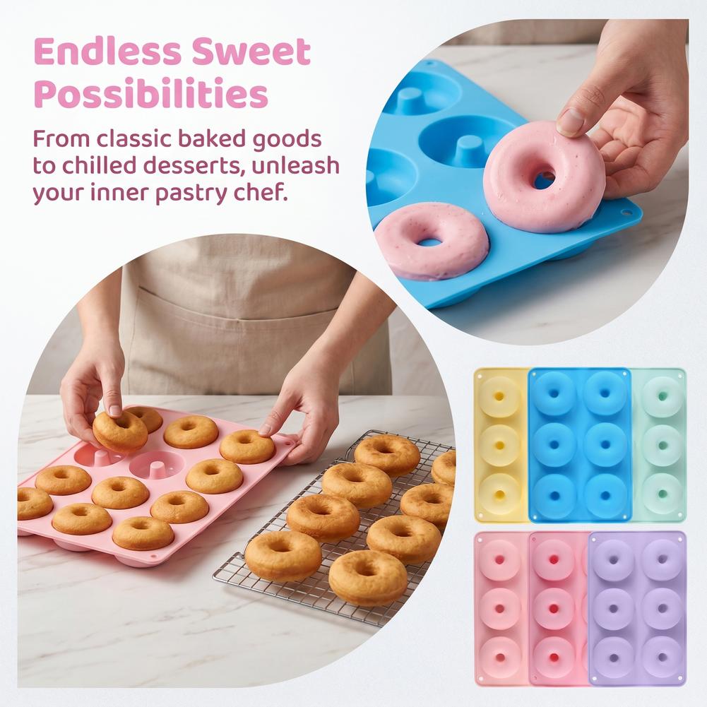 Forma de Silicone para Donuts, - Donut Mold Silicone avaliação e preço