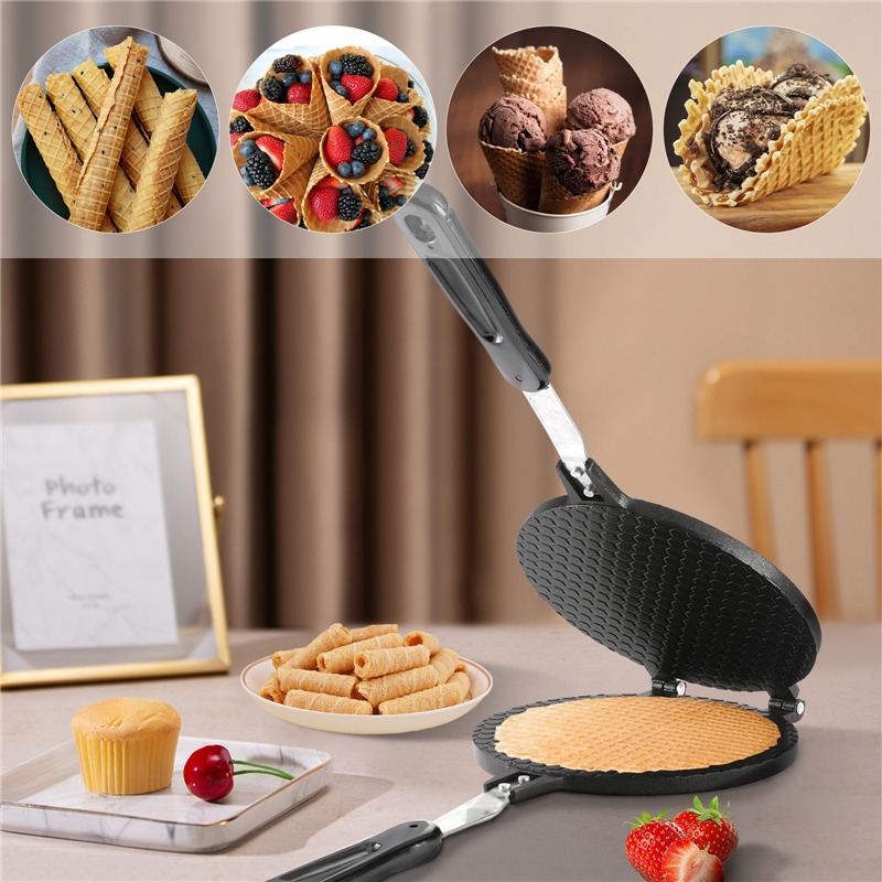 Rolo de ovo antiaderente de 22 - Waffle Cone Maker avaliação e preço