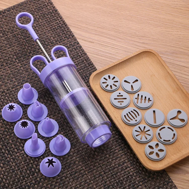 DIY Manual Cookie Press Maker  - Churros Maker Gun avaliação e preço
