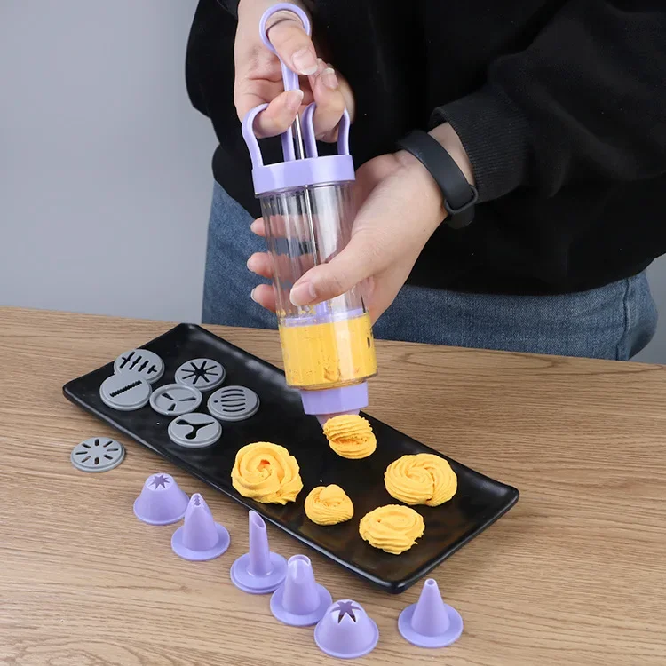 DIY Manual Cookie Press Maker  - Churros Maker Gun avaliação e preço
