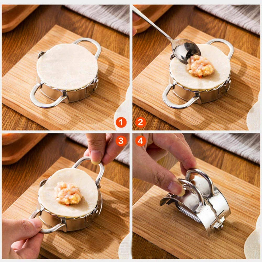 Molde de bolinho de aço inoxid - Dumpling Press Set avaliação e preço