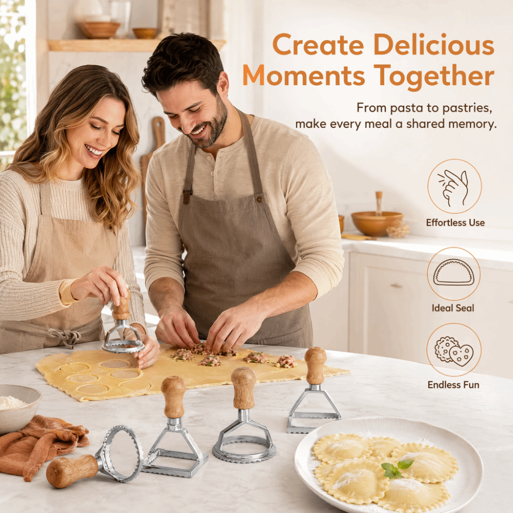 Conjunto de 7 Cortadores Indiv - Dumpling Press Set avaliação e preço