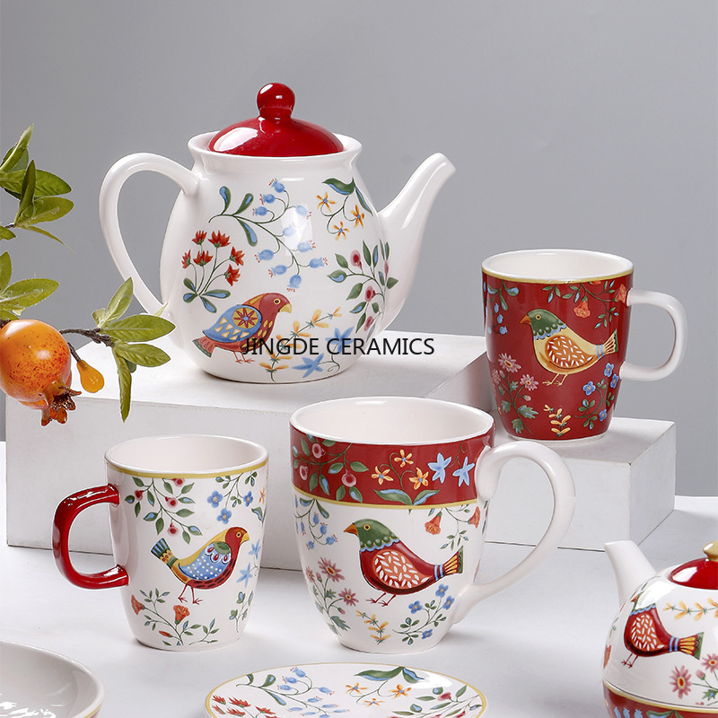 1pc europeu cerâmica flor verm - Dim Sum Basket avaliação e preço