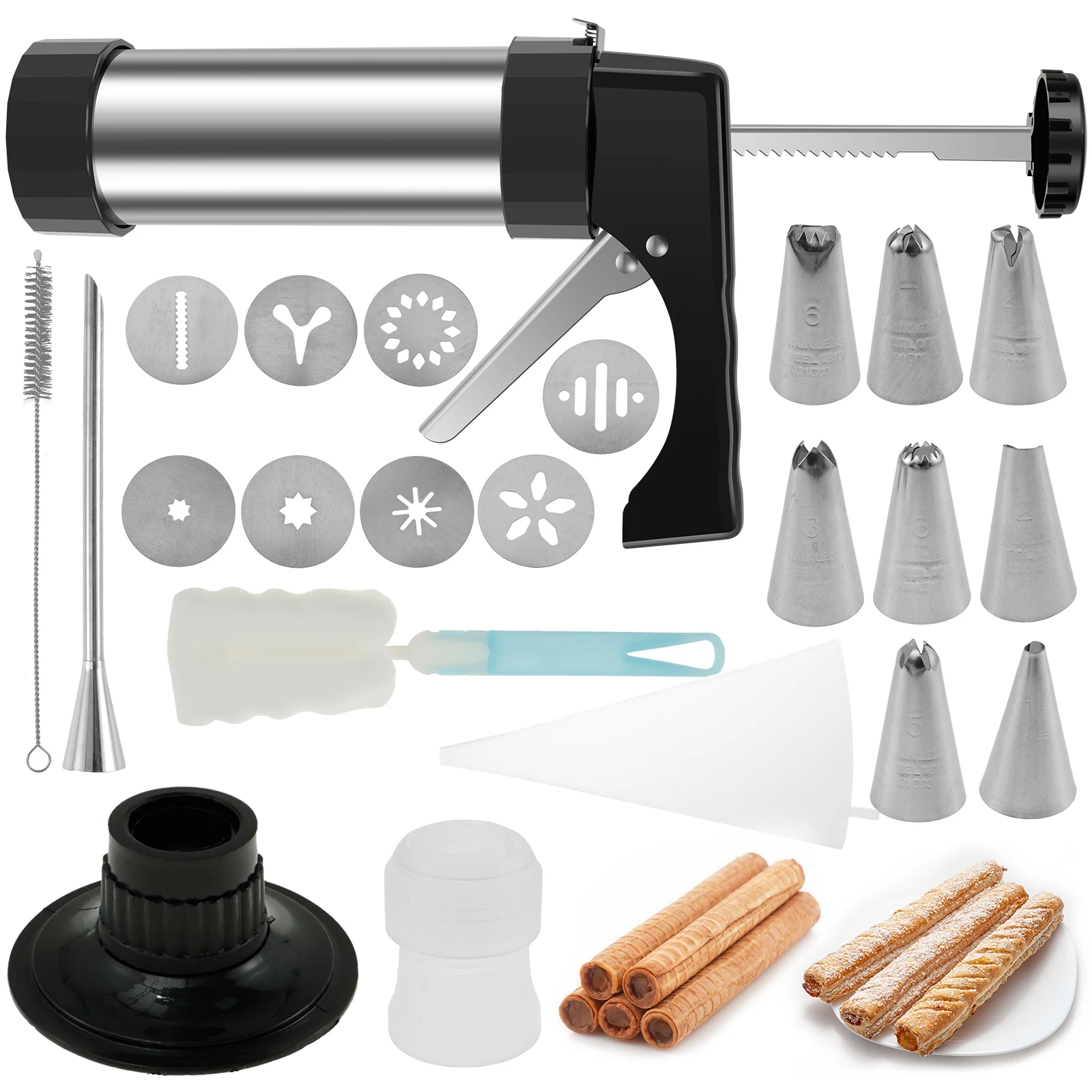 Máquina de fazer churro de aço - Churros Maker Gun avaliação e preço