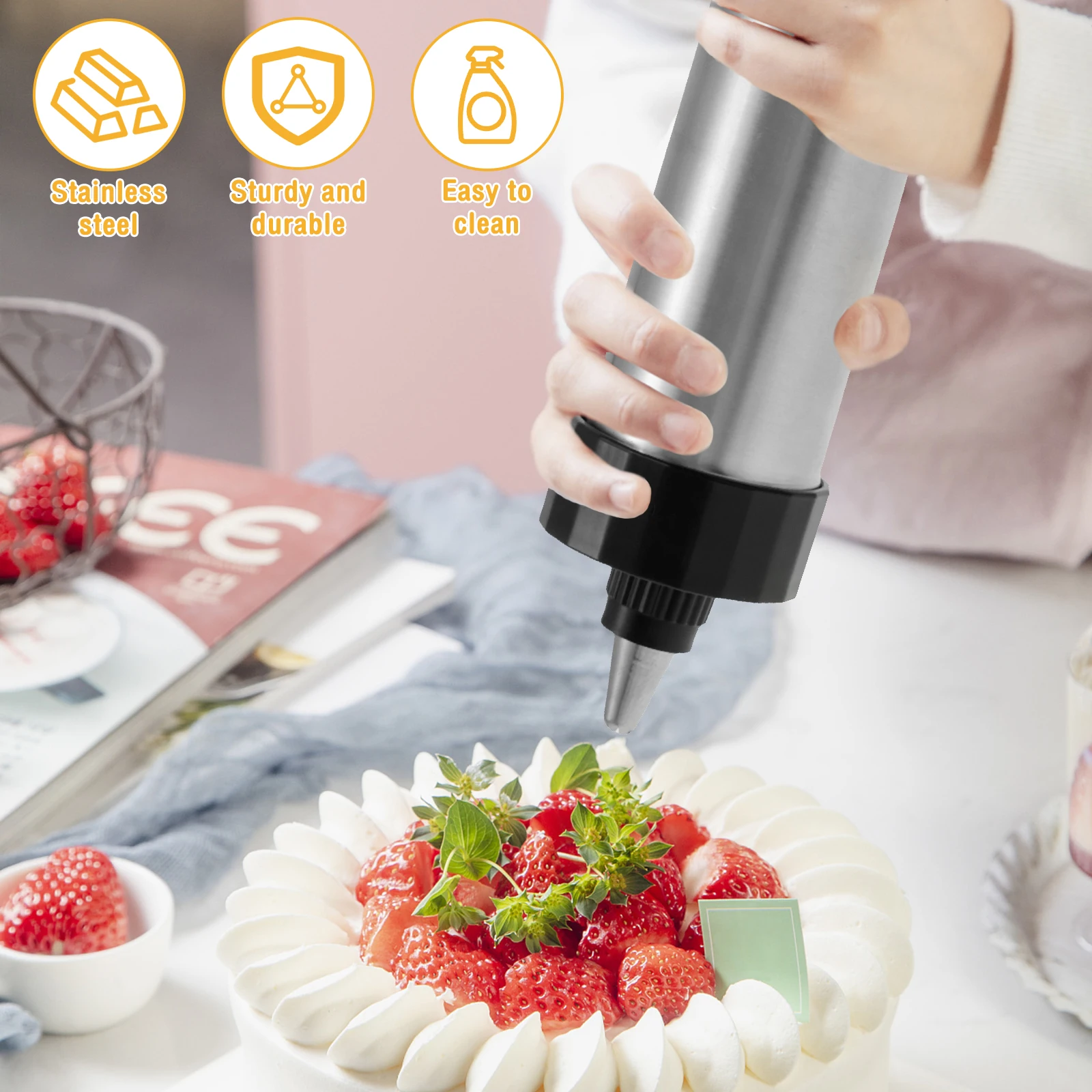 Máquina de fazer churro de aço - Churros Maker Gun avaliação e preço