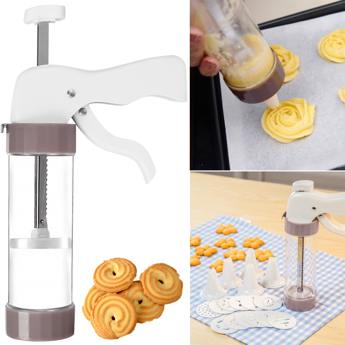 Conjunto de prensa de biscoito - Churros Maker Gun avaliação e preço